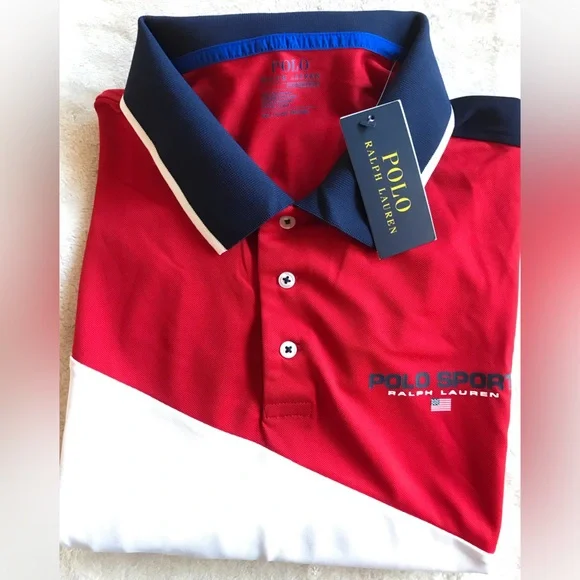 Polo Sport Ralph Lauren Red and Blue Polo Shirt